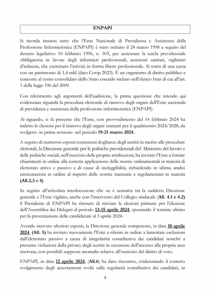 IMG-20241114-WA0080-724x1024 ENPAPI. Carte bollate, nuove elezioni, commissariamento o nulla di fatto? Il difficile futuro dell'Ente Previdenziale degli Infermieri LP.